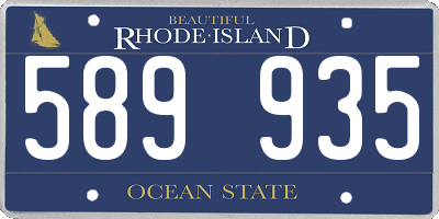 RI license plate 589935