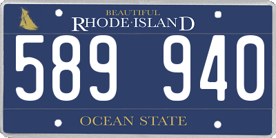 RI license plate 589940