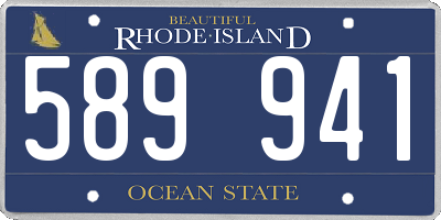 RI license plate 589941