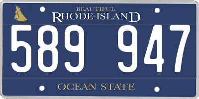 RI license plate 589947