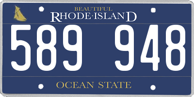 RI license plate 589948