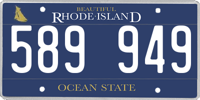 RI license plate 589949