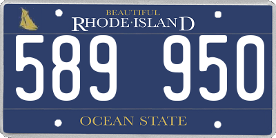 RI license plate 589950
