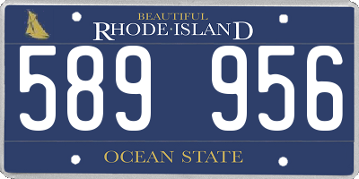 RI license plate 589956