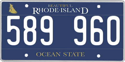 RI license plate 589960