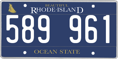 RI license plate 589961