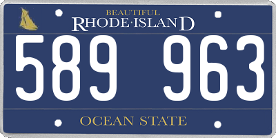 RI license plate 589963