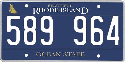 RI license plate 589964