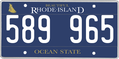 RI license plate 589965