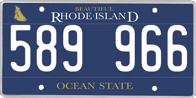 RI license plate 589966