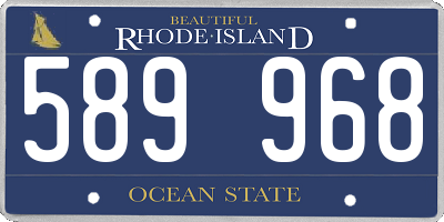 RI license plate 589968