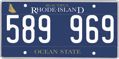 RI license plate 589969