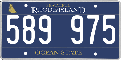 RI license plate 589975