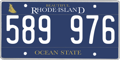 RI license plate 589976
