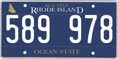 RI license plate 589978