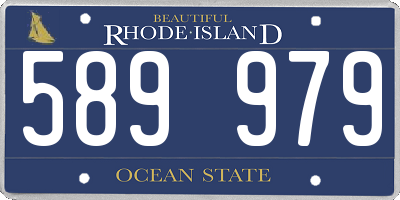 RI license plate 589979