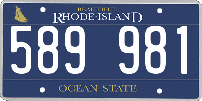 RI license plate 589981
