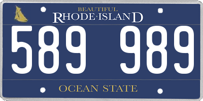 RI license plate 589989