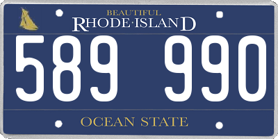RI license plate 589990