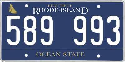 RI license plate 589993