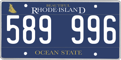 RI license plate 589996