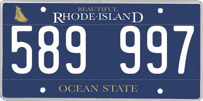 RI license plate 589997