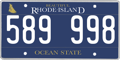 RI license plate 589998