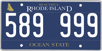 RI license plate 589999