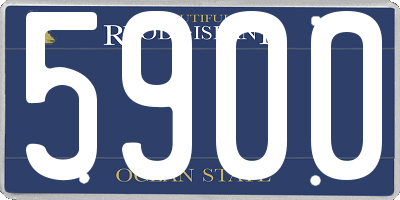 RI license plate 5900