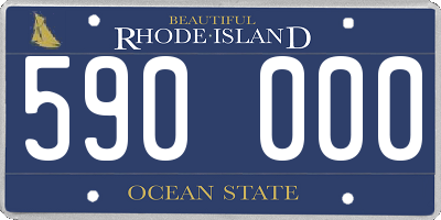 RI license plate 590000
