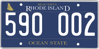 RI license plate 590002