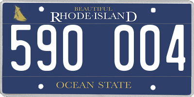 RI license plate 590004