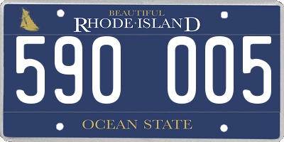 RI license plate 590005
