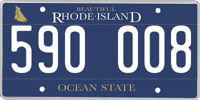 RI license plate 590008
