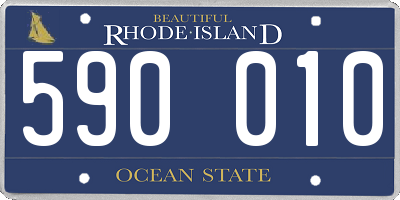 RI license plate 590010