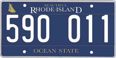 RI license plate 590011