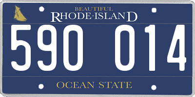 RI license plate 590014