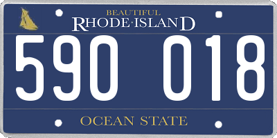 RI license plate 590018