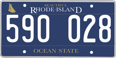 RI license plate 590028