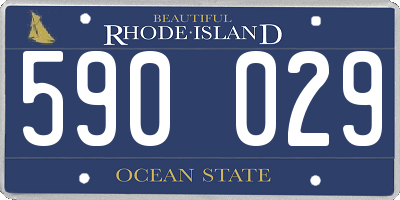 RI license plate 590029