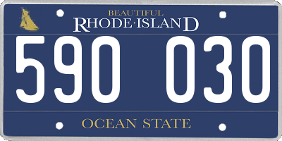 RI license plate 590030