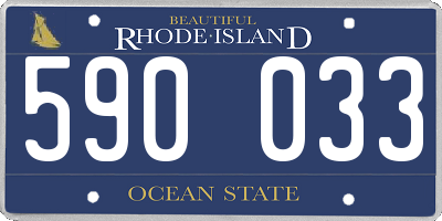 RI license plate 590033