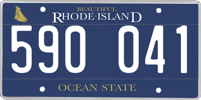 RI license plate 590041