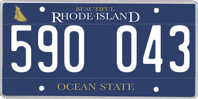 RI license plate 590043