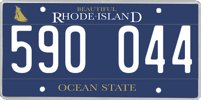 RI license plate 590044