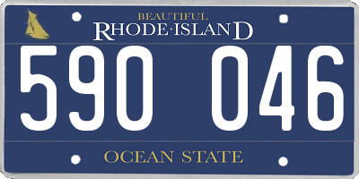 RI license plate 590046
