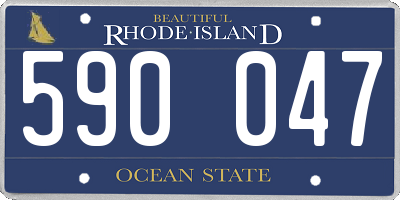 RI license plate 590047