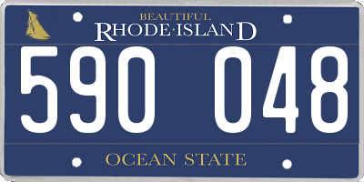RI license plate 590048