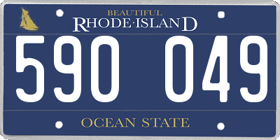RI license plate 590049