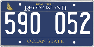 RI license plate 590052